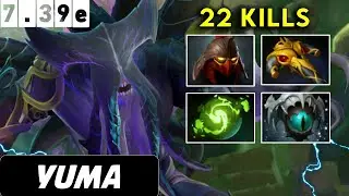 Yuma Faceless Void Safelane 22 KILLS - Dota 2 Patch 7.39e Pro player Gameplay