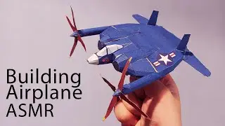 Full build Step by step | Building Airplane ASMR | Paper Model Assembly Sound