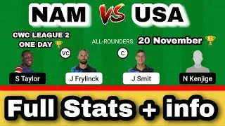 NAM Vs USA Dream11 Match Preview || Namibia Vs United States of America Match analysis || My SL Team