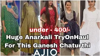 AJIO FESTIVE WEAR ANARKALI'S UNDER-400/-|HUGE TRYONHAUL#mustbuy#ajiohaul2025|daily vlogs#festivewea