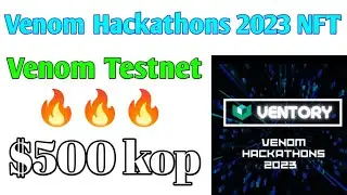 Ventory - Venom Hackathons 2023. Venom Hackathons NFT mint. Upcoming kop
