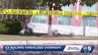 Federal building vandalized in Williston, Vermont