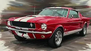 Mustang car painting TV screen saver | Wall paper | 4K