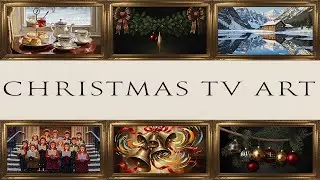 Moody Oil Painting Winter Evergreens | Frame TV Art - 4K Frame TV Art | No Sound