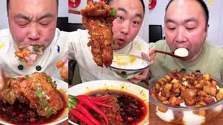 Chinese food program, pork feet, three layers of pork! The pork pieces are delicious#pork #eatfood 