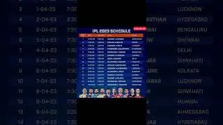 IPL 2023 Schedule #shorts