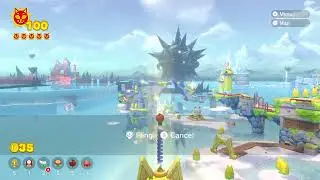 Fury Bowser waking up (ft. White Cat Mario and Meowser Jr.) - Bowser's Fury
