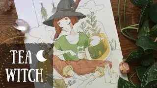 Tea Witch ☕ 🌙  | Copic Illustration | Chatting About Art Style and Backgrounds