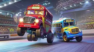 The Turbo Twin Bus Showdown! | Fun Kids Song 🚌🚦🎶