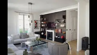 Une chemin&eacute;e contemporaine dans un &eacute;crin haussmannien