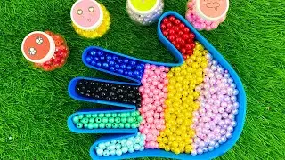 Satisfying Video l DIY How To Make Rainbow GIANT Glitter Eggs with Sprunki Hero in Black Square ASMR