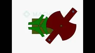 081 - Slot wheel mechanism with three slots and two round pins
