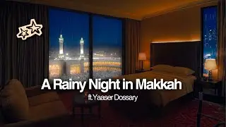 Rainy Night in Makkah 🌙 | Cozy Hotel Ambience Overlooking the Haram (3 Hours No Music)