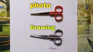 Live 3D Scissors Pencil Drawing #Shorts