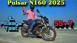 Bajaj Pulsar N160 2025 1L Mileage Test #pulsarn160 #automobile #bike  #bajaj #mileagetest #pulsar