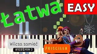 🎹 Pieśń Priscilli (Wilcza Zamieć, WIedźmin 3) - Piano Tutorial (łatwa wersja) 🎵 NUTY W OPISIE 🎼