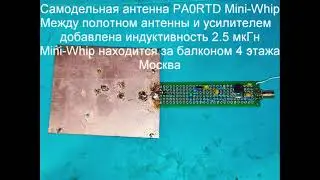Сравнение самодельной антенны PA0RDT Mini-Whip с антенной Левкова LZ1AQ с АлиЭкспресс на 20 метрах