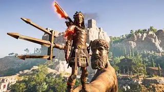 Assassin's Creed Odyssey - Eagle Warrior Stealth and Action Combat Gameplay