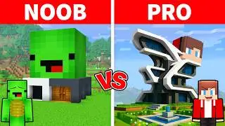 Mikey & JJ - NOOB vs PRO: Modern House Battle in Minecraft (Maizen)