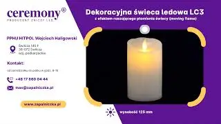 Dekoracyjna świeca ledowa LC3 z efektem ruszającego płomienia świecy (moving flame)
