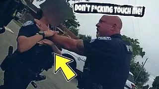 ANGRY Police Deputy GRABS Female Colleague On The Neck During Suspect Arrest