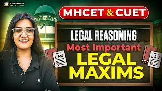 MHCET & CUET Law 2026 | Legal Maxims for MHCET Law & CUET 2026 Exams with Memory Tricks