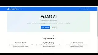 ASK ME AI | Student Answer Generation System | Python Final Year Project with Demo