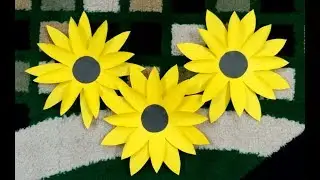 How to make a paper flower (sunflower) | sunflower easy make - step by step | Paper Craft-DIY |
