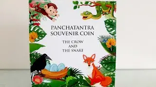 Panchatantra Coloured Souvenir Coin Proof Set: The Crow and The Snake