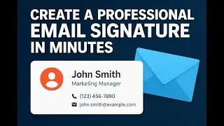 ✉️ Create a Professional Email Signature in Minutes &ndash; No Coding Needed! for FREE