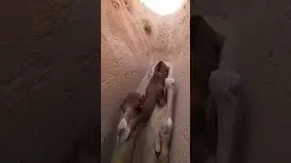 Sand Pit Starts to Collapse