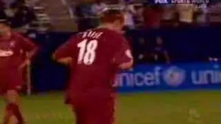 Riise freekick, funny American commentary