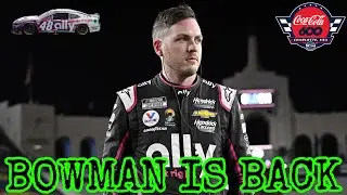 BREAKING NEWS: Alex Bowman will return to the No. 48 car at Charlotte for the Coca Cola 600