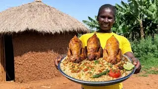No Oven, No Gas! African Village Mum Makes Perfect Traditional Chicken Mandi 😱🔥\\==