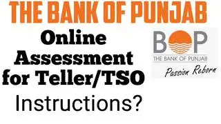 Bank of punjab online assessment,Bop test,Bank of punjab teller or Tso test preparation