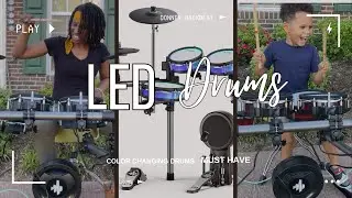 Donner BackBeat Unboxing and Review | LED Lights Color Changing Drum Set | Magic Drums