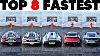 Top 8 Fastest Koenigsegg Vs Ferrari Cars | Insane Downhill Top Speed