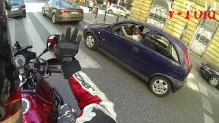 Young ladies love bikes. Onboard Suzuki Fun-Strom 1000