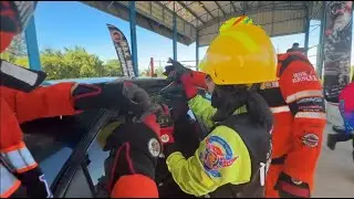 Thailand Rescue Holmatro Lady Rescue worker completing her training