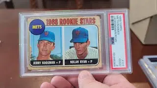 Small PSA vintage baseball card grading reveal.