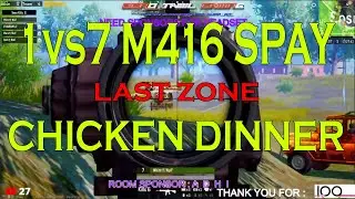 1vs7 PUBGM LAST ZONE FIGHT CHICKEN DINNER M416 SPRAY #pubgm #customroomtamil #0tamilgamingyt #ZTGYT