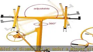Drywall Lift Panel 16' Lift Drywall Panel Hoist Jack Lifter Jack Rolling Caster Wheel Sheetrock Dry