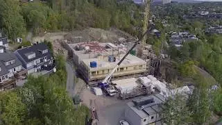 Prosjektering av st&aring;l, betong og massivtre p&aring; Sydskogen
