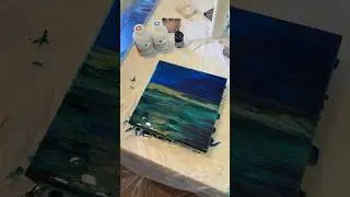 Ocean art with resin #resinart #oceanart #resinpainting #resin #resinarts #fluidart #oceanpainting