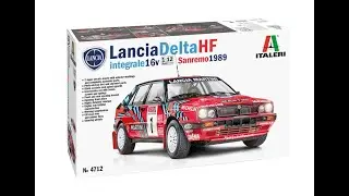 Unboxing Lancia Delta HF Integrale Sanremo 1989 scala 1:12 brand Italeri