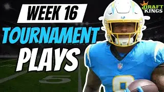 NFL Week 16 DraftKings Top Tournament Plays & Games Stacks | NFL DFS Picks