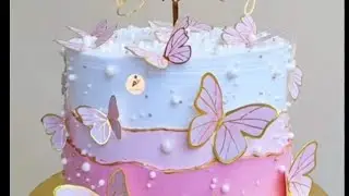 #cake . Butterfly viralvideo  unique design tutorial#ytshorts yotube.feeds#