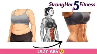 5-Minute Lazy Abs Workout | Lying Down Core Burn, No Equipment Animated Fitness