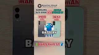 iPhone 17 VS Samsung S25 Edge Battery Test #shorts #iphone #samsung #viral #batterytest