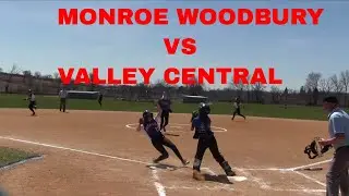 Monroe Woodbury Varsity Softball vs Valley Central 4 16 2016